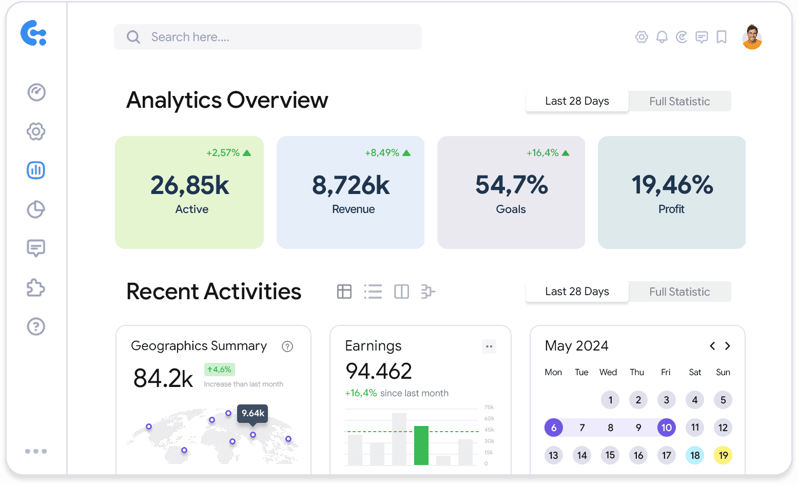 Accountancy platform dashboard preview